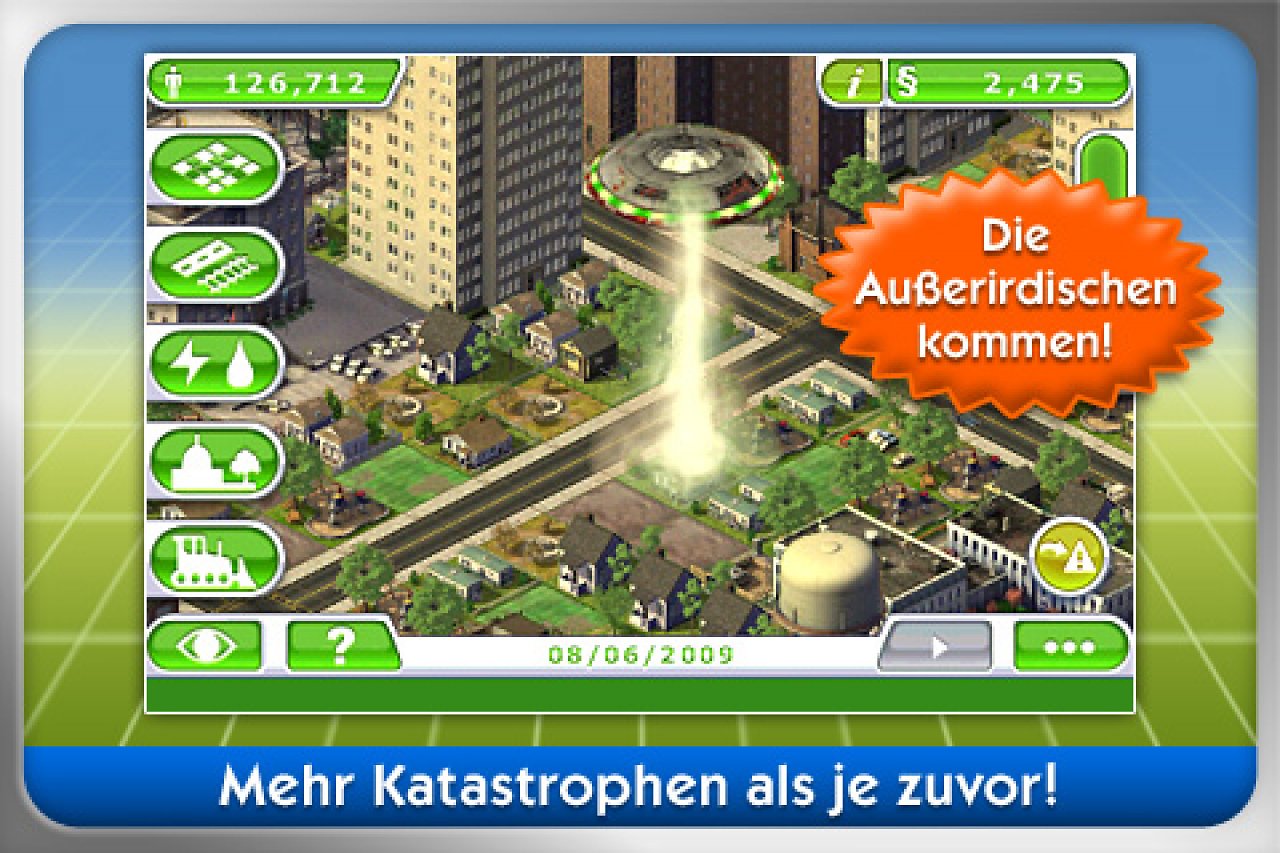 [08/10/2010] Sim City Deluxe macht auch unterwegs gehörig Spaß. Ihr dürft Städte und Straßen erbauen, dabei gilt es auf eure Einwohner zu achten. Das Spielprinzip ist über 20 Jahre alt, funktioniert aber immer noch sehr gut.