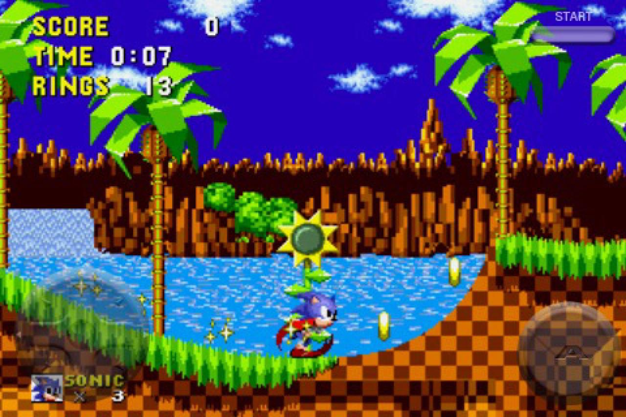 [08/10/2010] Segas Maskottchen wurde ebenfalls mit einer Version bedacht. Sonic the Hedgehog ist eine gute Emulation des Originals und lässt nicht an Spielgeschwindigkeit vermissen.