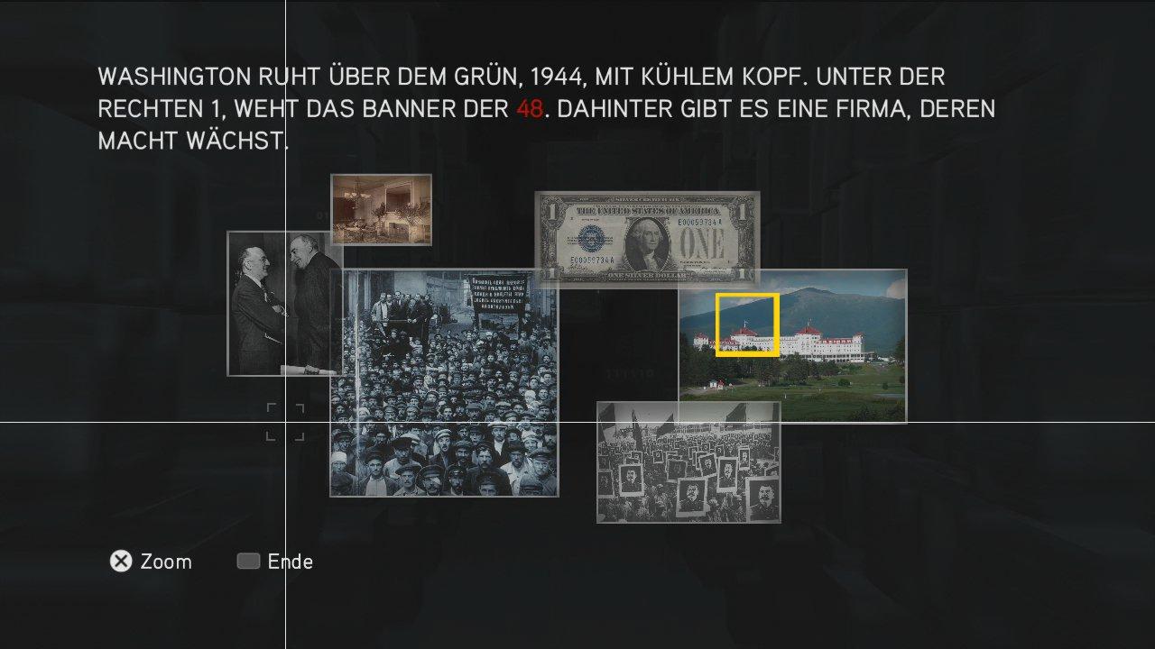 [16/11/2010] Assassin's Creed: Brotherhood Komplettlösung: Glyphen-Rätsel Nr. 3: Das zu findende Geheimzeichen versteckt sich auf der linken Flagge im Bild ganz rechts. Fahrt darüber und drückt die X-Taste. (1)