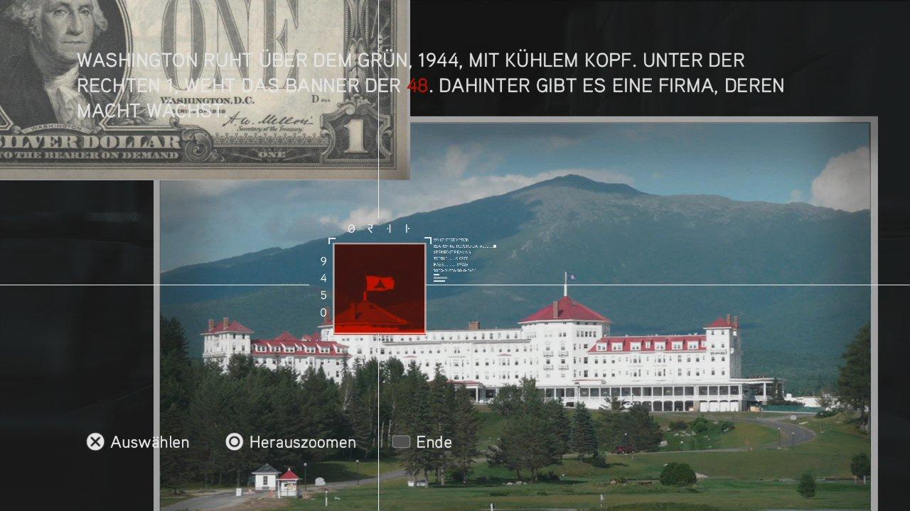 [16/11/2010] Assassin's Creed: Brotherhood Komplettlösung: Glyphen-Rätsel Nr. 3: Das zu findende Geheimzeichen versteckt sich auf der linken Flagge im Bild ganz rechts. Fahrt darüber und drückt die X-Taste. (2)