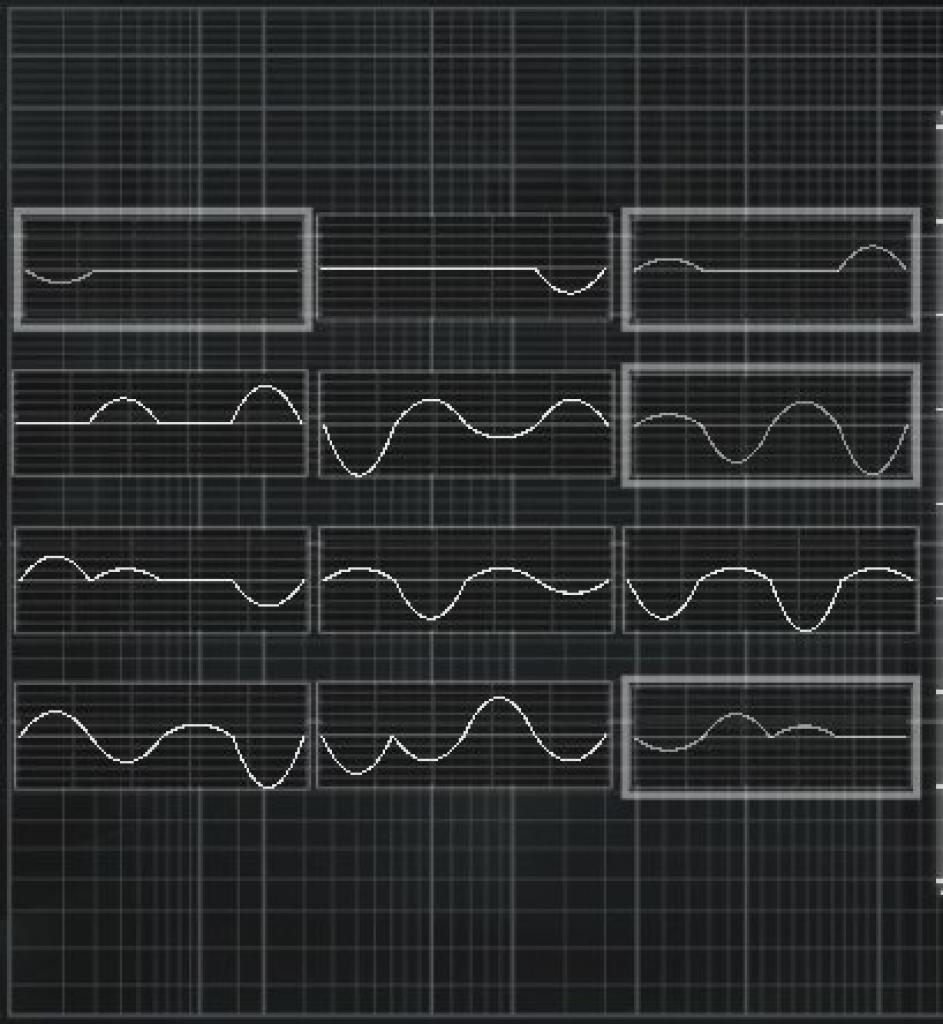 [16/11/2010] Assassin's Creed: Brotherhood Komplettlösung: Glyphen-Rätsel Nr. 9: Aus diesen vier Wellenmustern entsteht das gewünschte Resultat.