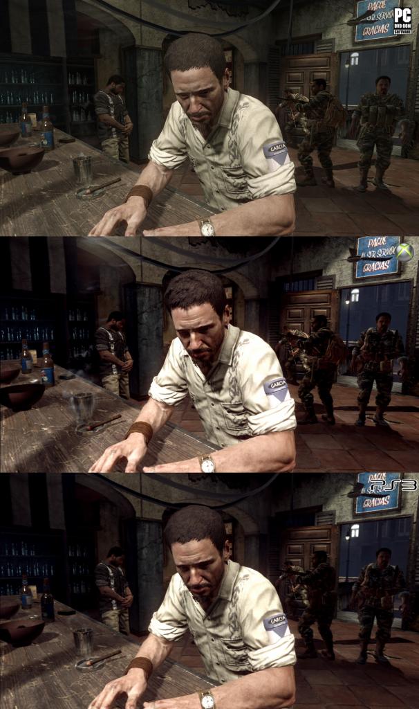 [09/11/2010] Call of Duty: Black Ops im Grafikvergleich zwischen PS3 (unten), Xbox 360 (Mitte) und PC (oben) (8)