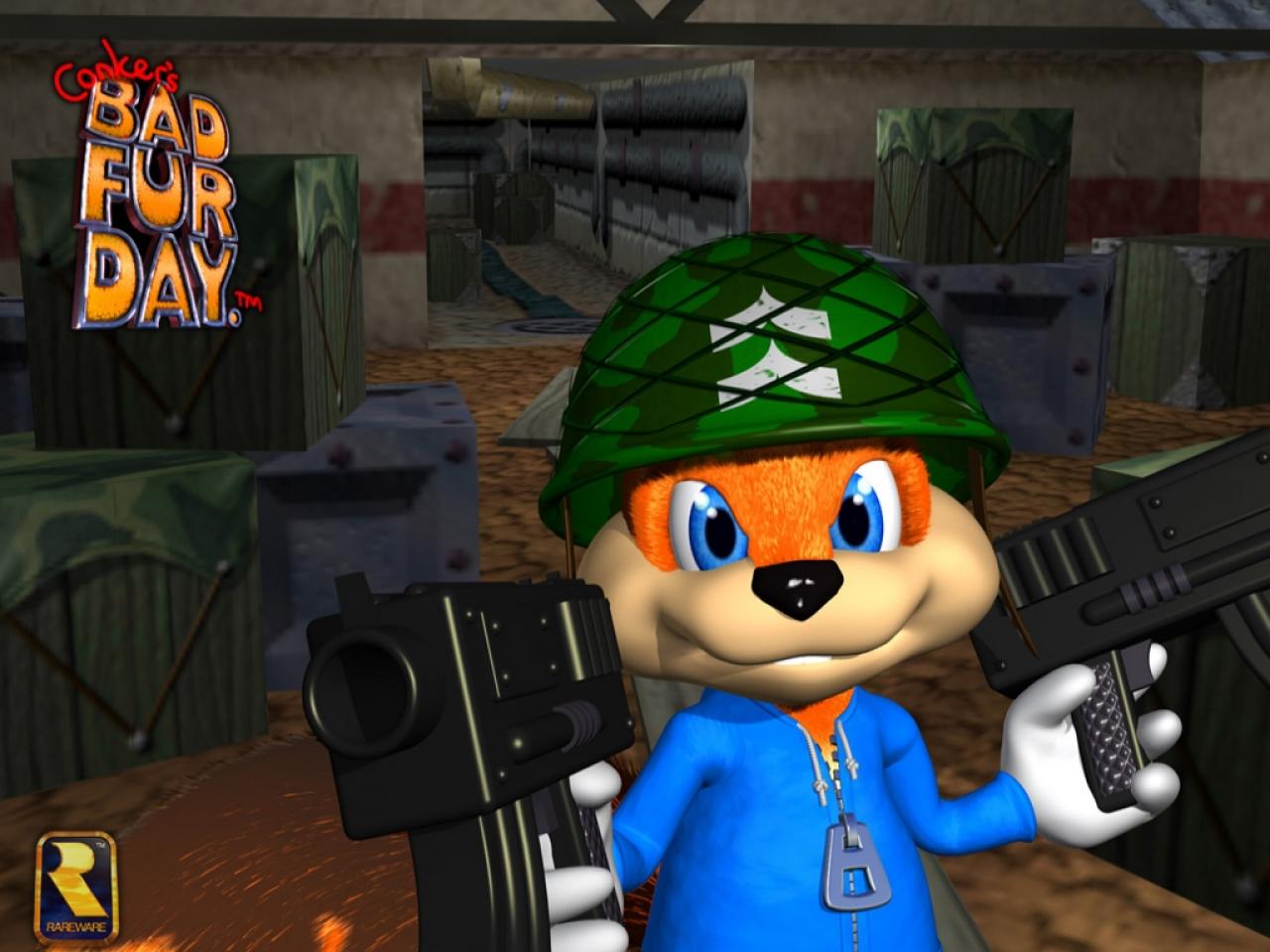 [25/11/2010] Auch im N64-Klassiker Conkers Bad Fur Day wurde die Invasion am D-Day aus Steven Spielbergs Anti-Kriegsfilm aufgenommen. Überhaupt beinhaltet das Spiel aus dem Hause Rare zahlreiche Seitenhiebe auf Hollywood. Auch Matrix und Pulp Fiction werden parodiert.