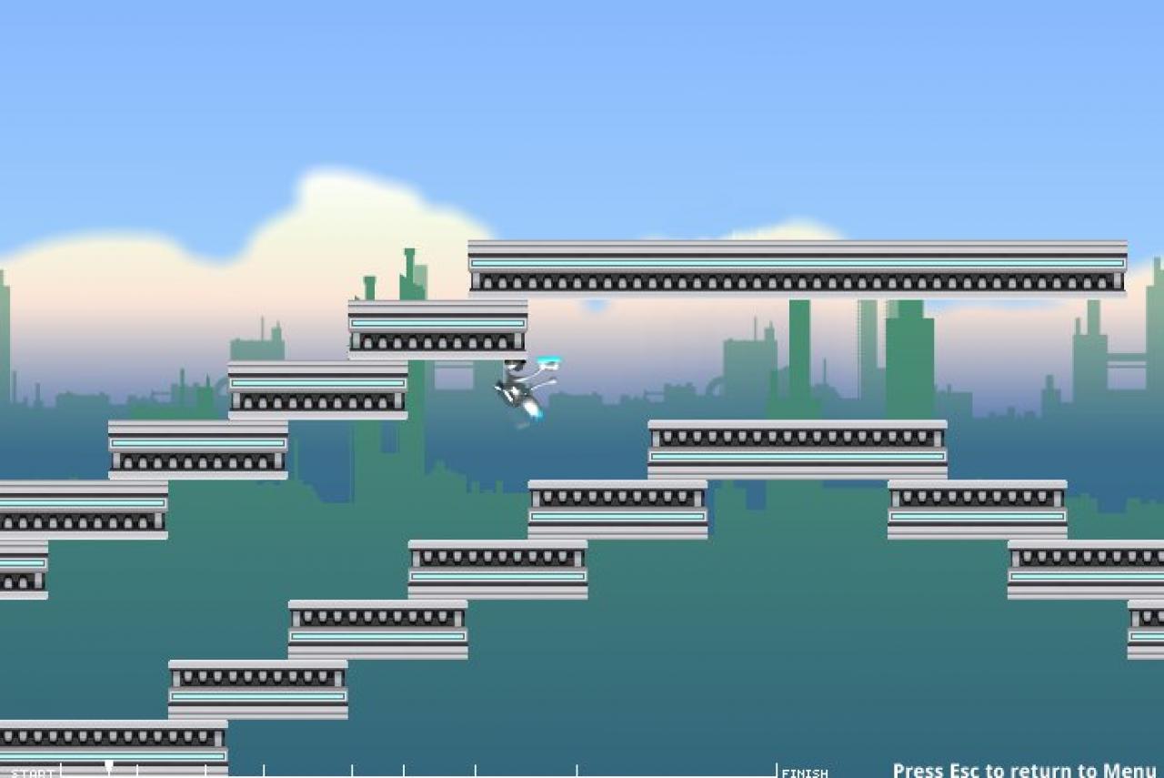[19/11/2010] G-Switch ist eine Mischung aus dem populären Indie-Spiel VVVVVV und dem bereits genannten Canabalt. Ihr switcht per Tastendruck die Schwerkraft und könnt euch so durch den Parkour aus Hindernissen schlängeln.