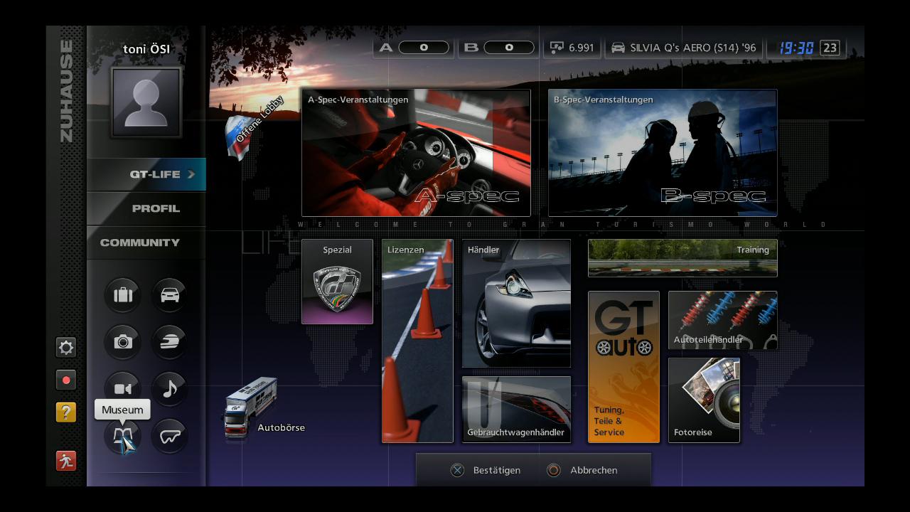 [24/11/2010] Museum-Bildschirm in Gran Turismo 5. 