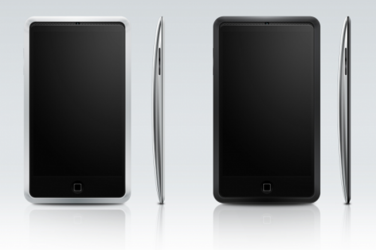 [15/11/2010] Ursprünglich ein Konzept-Bild für das iPhone 4 - zu erkennen am geschwungenen Design, das bis zum iPhone 3GS der Standard für die Form des iPhone-Gehäuses war. Dennoch wirkt es sehr edel - wir könnten uns das iPhone 5 jedenfalls so vorstellen.