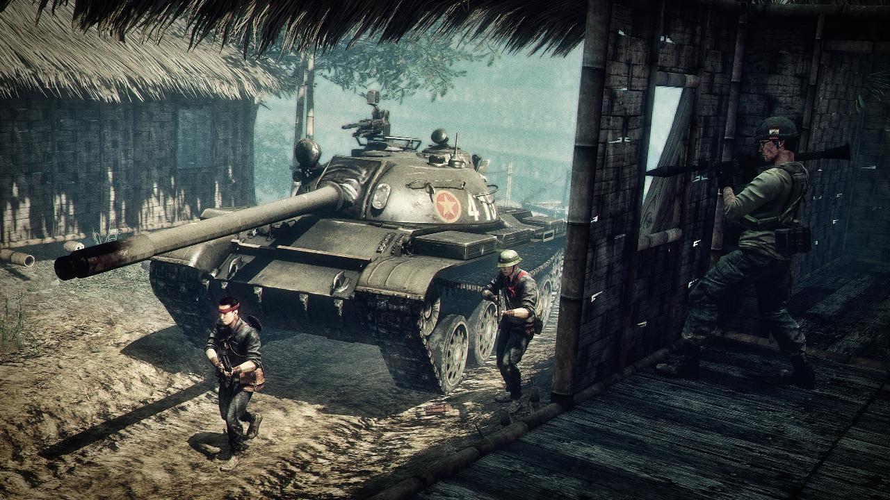 [16/12/2010] Battlefield: Bad Company 2 Vietnam im Test: Die Amerikaner drehen den Spieß um und haben den Gegner auf der Karte Aussichtspunkt in einen Hinterhalt gelockt.