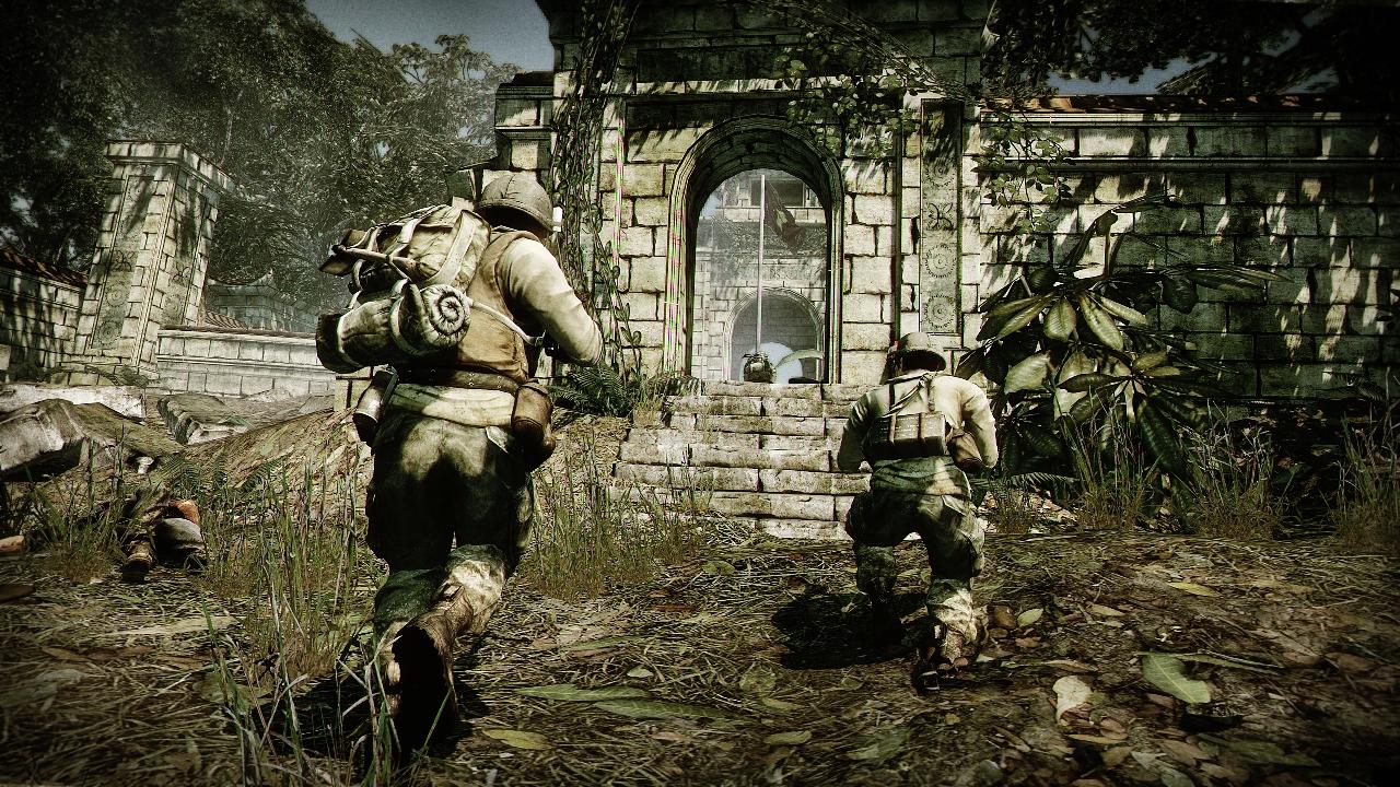 [16/12/2010] Auf der Map Cao-Son-Tempel nach Deckung suchen die GIs Deckung in den Tempelruinen.