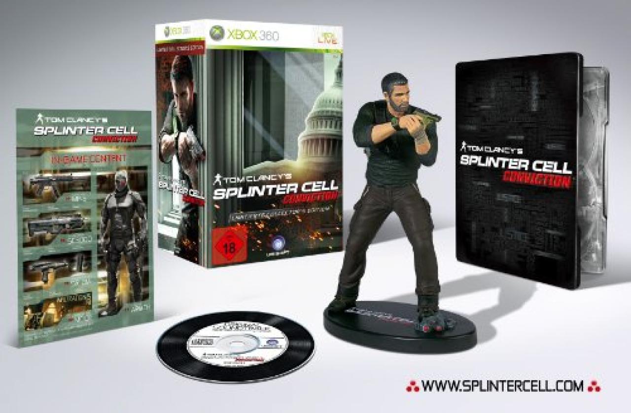 [17/12/2010] Platz 14: Die Splinter Cell: Conviction Collector's Edition wartete mit Sam Fisher-Statue, Soundtrack und In-Game-Material auf. Die Fans honorierten den Aufwand mit 4 Stimmen (1%).
