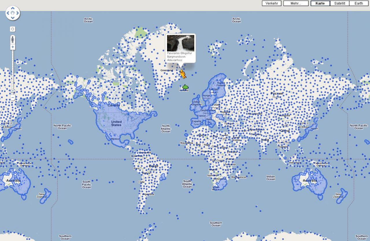 [21/01/2011] Google Street View ist mittlerweile in weiten Teilen der Welt verfügbar.