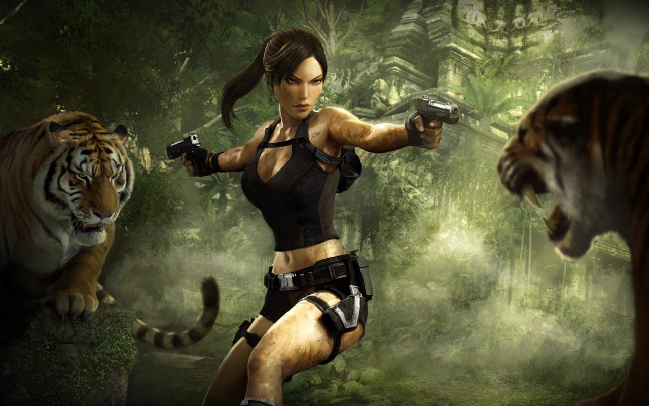 [27/01/2011] Rhythmische Sportgymnastik: Das Turnen durch den Dschungel beherrscht Lara Croft bis zur Perfektion. Auf den olympischen Matten dürfte die Tomb Raider-Dame auch eine gute Figur machen. 