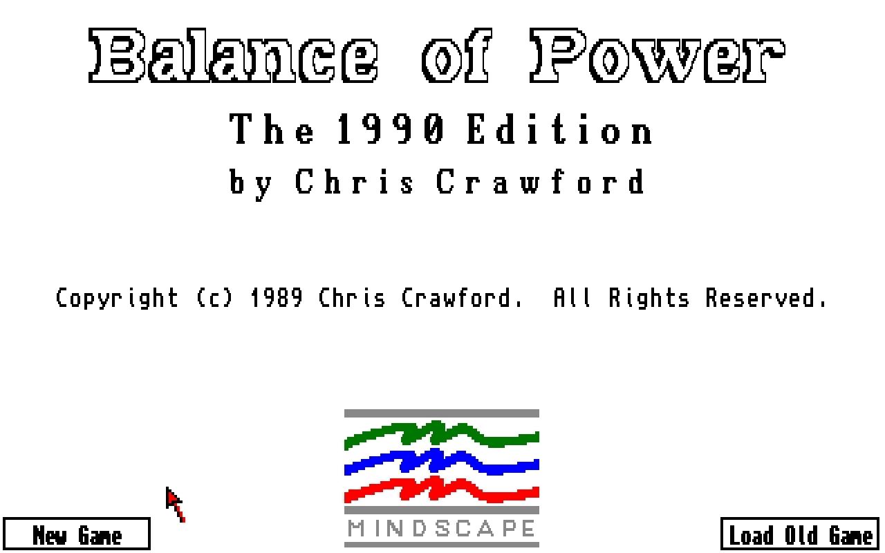 [16/02/2011] Balance of Power The 1990 Edition Amiga Startbildschirm 1990