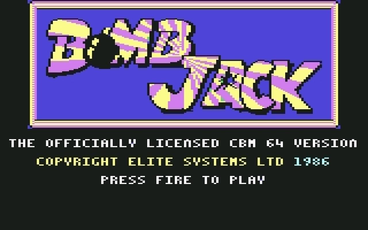[10/02/2011] Bomb Jack 1986 Startbildschirm