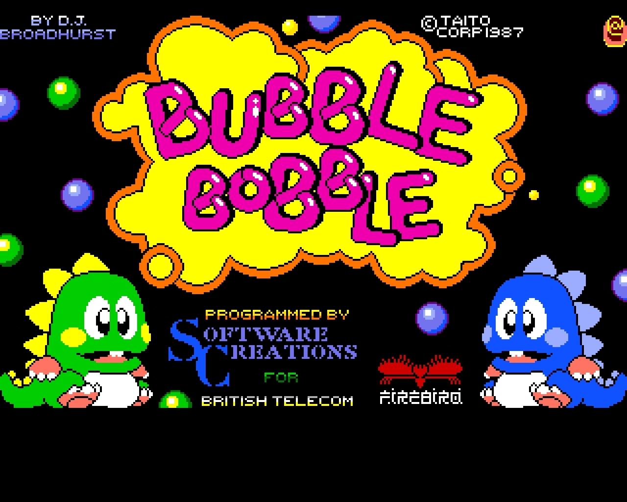 [16/02/2011] Bubble Bobble Amiga Startbildschirm 1987 