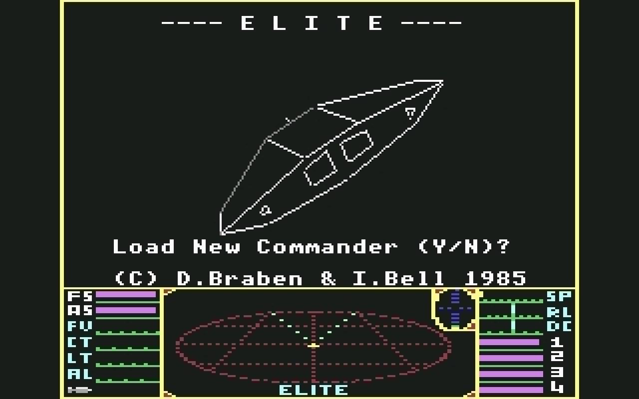 [10/02/2011] Elite 1985 Startbildschirm