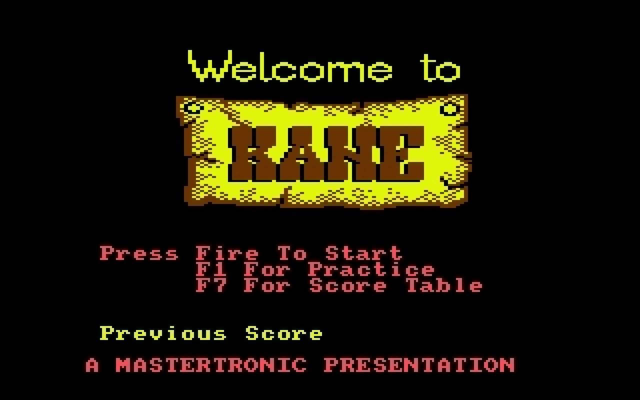 [10/02/2011] Kane 1985 Startbildschirm