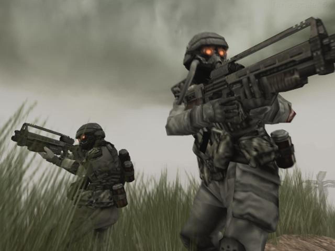 [03/02/2011] Schon im ersten Teil kamen die berühmt-berüchtigten Helghast vor. Schon damals wirkten sie bedrohlich. Im Bild: Killzone 1
