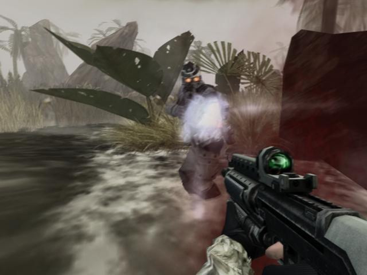 [03/02/2011] Die damaligen Wassereffekte und Umbegunbsdetails waren noch durch die grafische Leistung der PlayStation 2 limitiert. Im Bild: Killzone 1