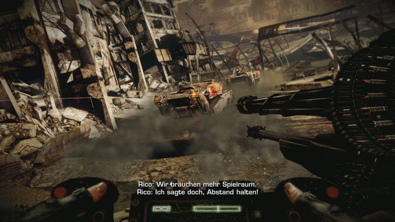 [21/02/2011] Zu Beginn des Kapitels befindet ihr euch in einem Panzer. Im Kampf sollten eure Prioritäten hauptsächlich auf feindlichen Panzer und Flak-Stellungen liegen, weil das die gefährlichsten Gegner sind.