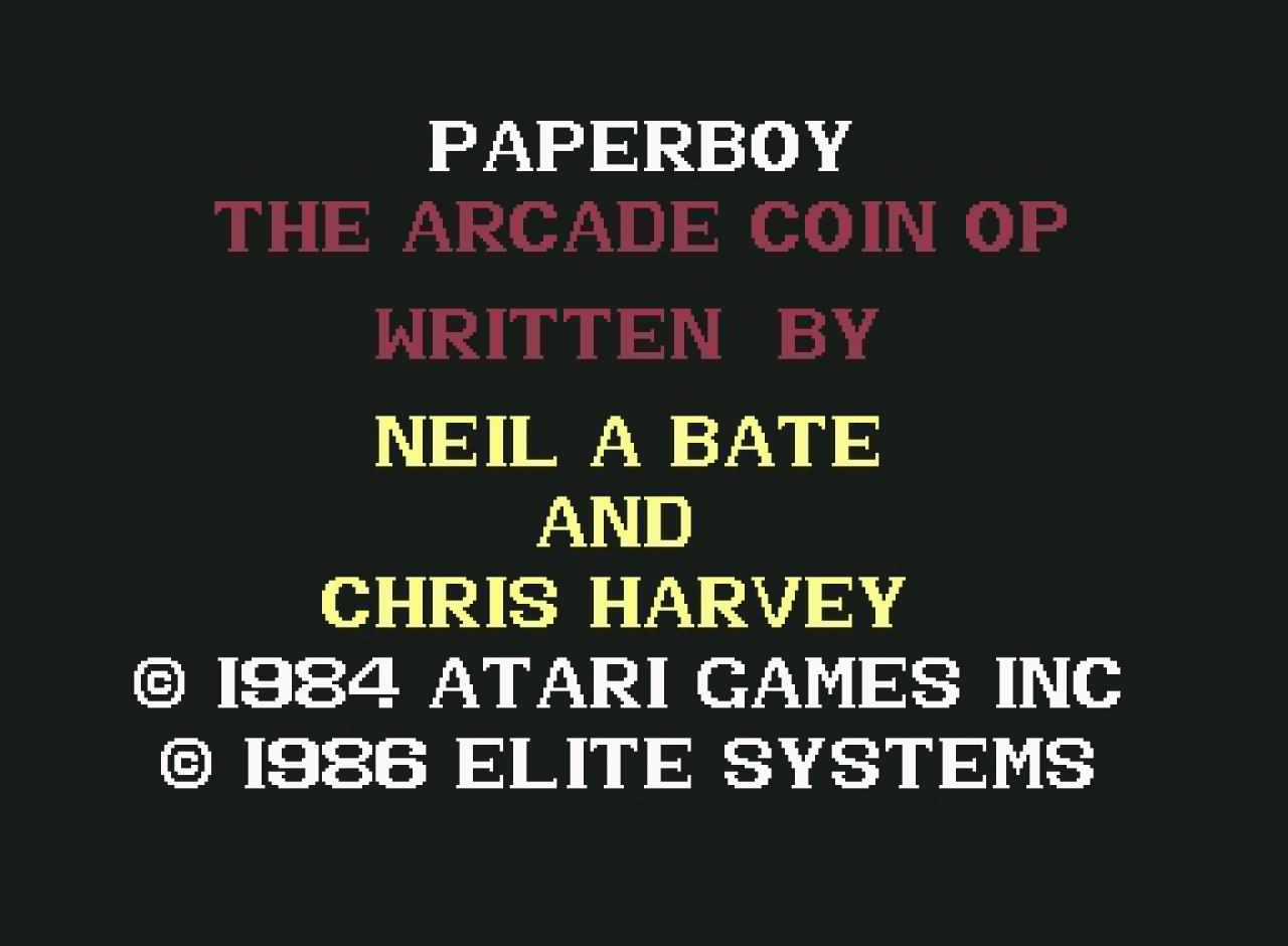 [10/02/2011] Paperboy 1986 Startbildschirm