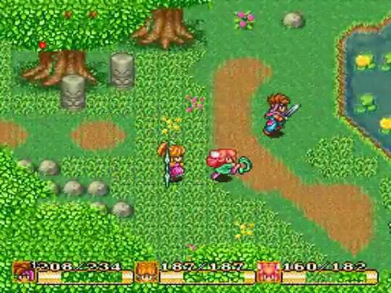 [28/02/2011] Eine Gruppe mit drei Leuten und jede Charakterklasse war (rudimentär) vertreten - Secret of Mana hat früh Maßstäbe für RPGs gesetzt. Echtzeitkämpfe haben einem ganz schön eingeheizt, selbst wenn die Gegner nur Knödel mit Ohren waren.