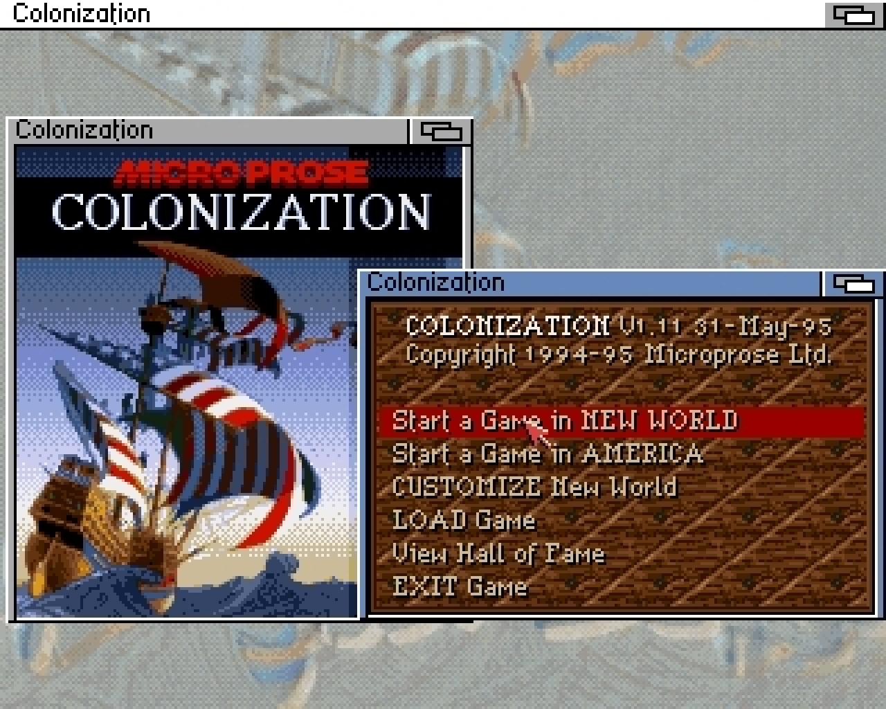 [16/02/2011] Sid Meier s Colonization Amiga Startbildschirm 1995 