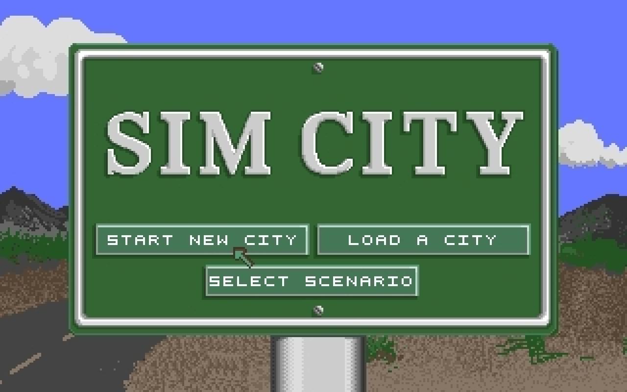 [16/02/2011] SimCity Amiga Startbildschirm 1989 