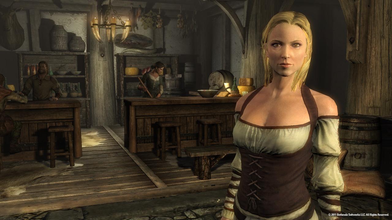 [11/02/2011] Den größten optischen Sprung scheint Skyrim bei den Gesichtern hinzulegen. In diesem Screenshot sieht man, dass Mimik und Aussehen der Spielfiguren deutlich besser aussehen, ...