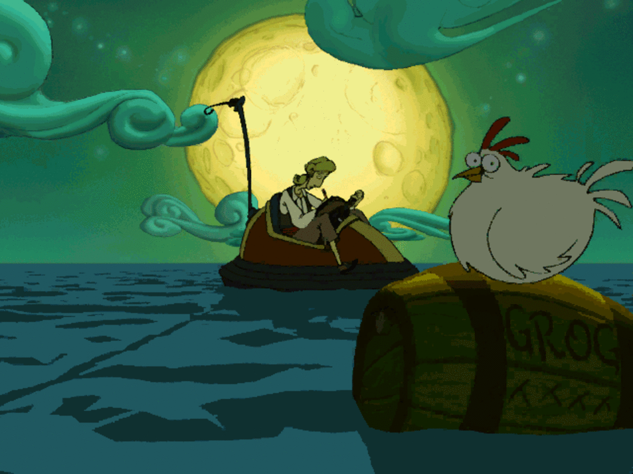 [30/03/2011] Wunderschön anzusehen ist auch der Point-and-Click-Klassiker Der Fluch von Monkey Island. Die Monkey Island-Serie steht für Qualität und Spaß. Und - oh mein Gott - bombastischen Gesprächen mit Murray, dem unbesiegbaren Totenschädel!