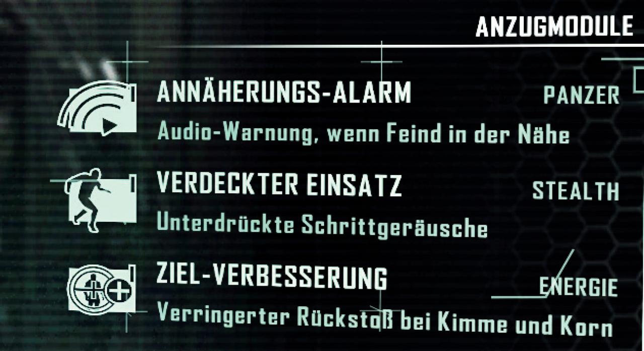 [30/03/2011] Die Perks beim Levelaufstieg des Nanosuits bieten tolle Zusatzfähigkeiten.