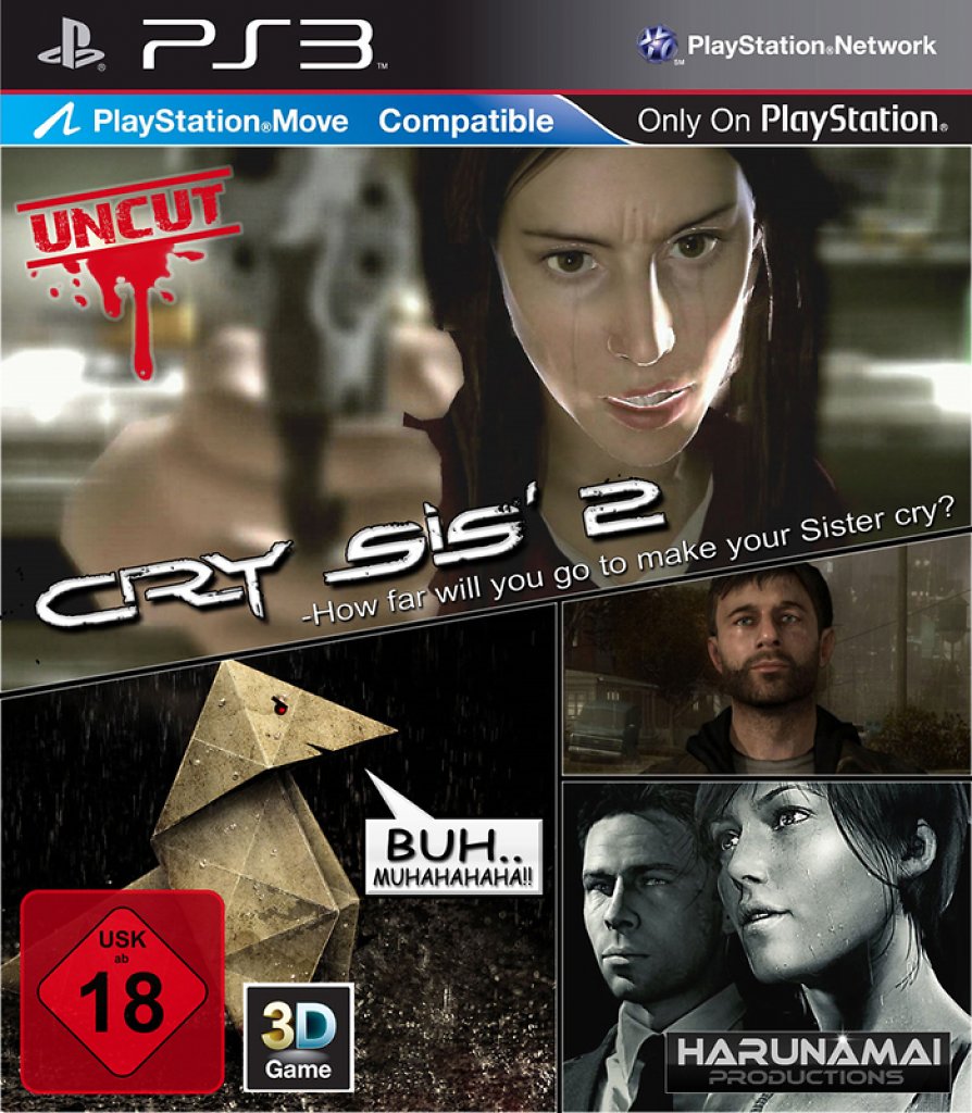 [26/04/2011] Hier seht ihr alle Einsendungen für die Wahl zum besten Spielecover. Um Klüngeleien zu vermeiden, haben wir auf die Anzeige des Usernamens verzichtet. Fairness und so. Sollte euch dieses Bild gefallen, drückt das Daumen-Hoch-Symbol! (41)