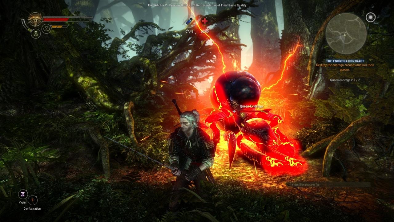 [12/04/2011] Effekte: Die Effekte in The Witcher 2 werfen glaubwürdige Lichtspiele auf die laubbedeckten Oberflächen. 