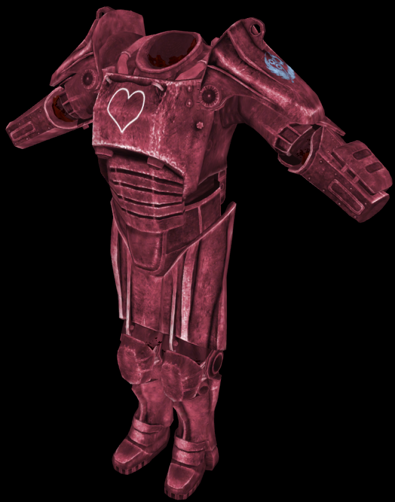 [02/05/2011] Diese pinke Power Armor konnte man ursprünglich mal in Fallout 3 finden - wenn man zu den Entwicklern gehörte. Die metrosexuell angehauchte Rüstung hat es - genau wie viele andere Spielelemente - nicht ins Spiel geschafft.