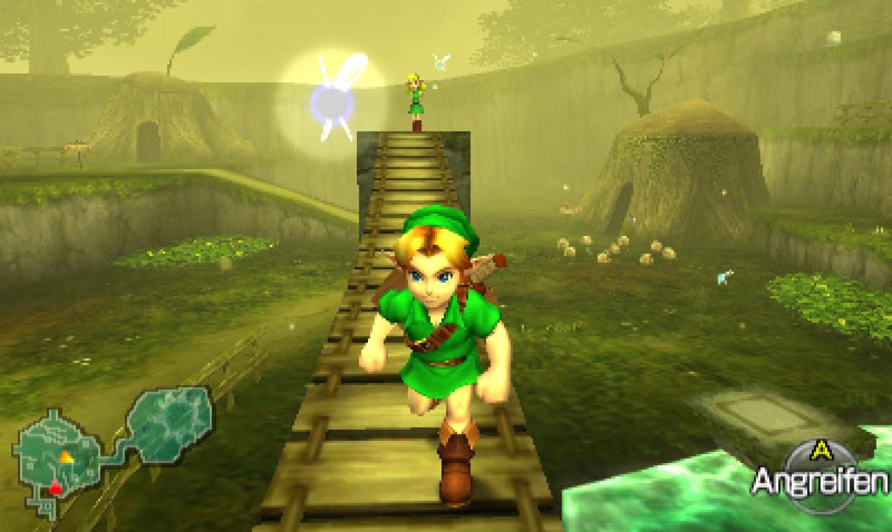 [18/05/2011] Komplettlösung zu Zelda: Ocarina of Time 3D - Screenshots aus dem 3DS-Remake - Im Kokiri-Wald