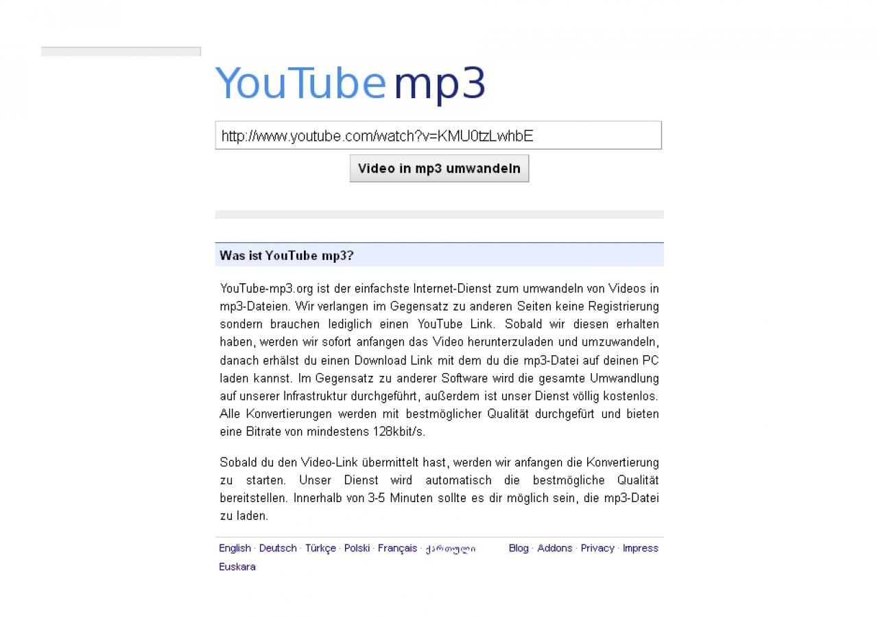 [10/05/2011] Youtube-mp3 - Eigentlich selbsterklärend: Aus Youtube-Videos MP3s machen. Für die vielen Live-Konzerte auf Youtube ideal!