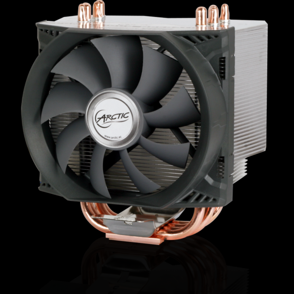 [30/06/2011] Arctic Cooling Freezer 13 CO - gut zu erkennen die kupferfarbenden Heatpipes