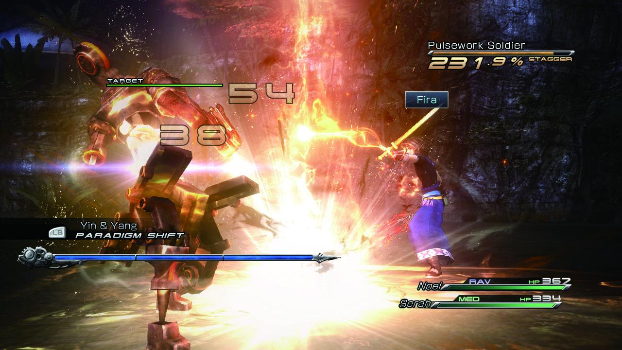 [09/06/2011] Eine Kampfszene aus Final Fantasy XIII-2, die Euch mithilfe unserer Lösung einfacher fallen werden.