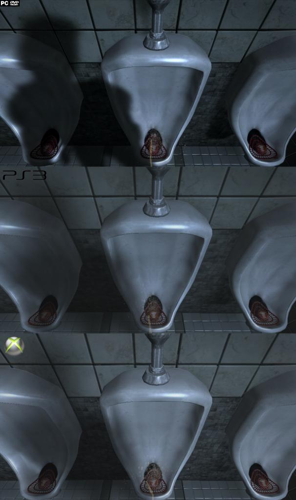 [03/06/2011] Im Grafikvergleich zu Duke Nukem Forever macht die PC-Fassung (oben) das Rennen. PS3 (Mitte) und Xbox 360 (unten) müssen sich geschlagen geben. (1)