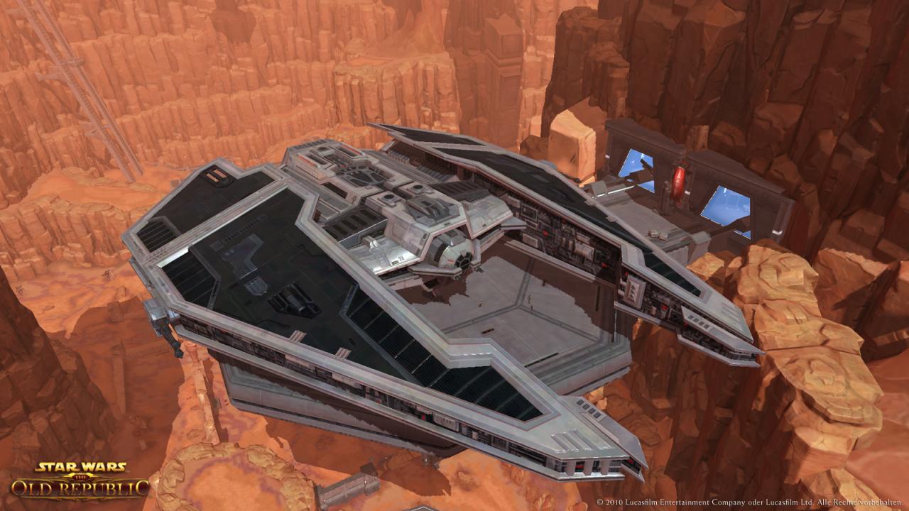 [22/07/2011] Jede Klasse in Star Wars: The Old Republic hat ab ungefähr Level 15 Zugang zu einem eigenen Raumschiff.