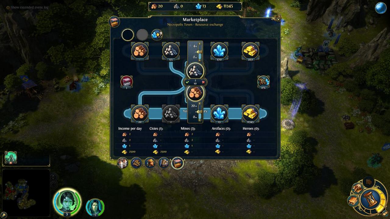 [13/07/2011] Der Marktplatz in Might & Magic: Heroes 6 bietet benötigte Waren zu schlechten Konditionen. Der Einkauf sollte wohlüberlegt sein.