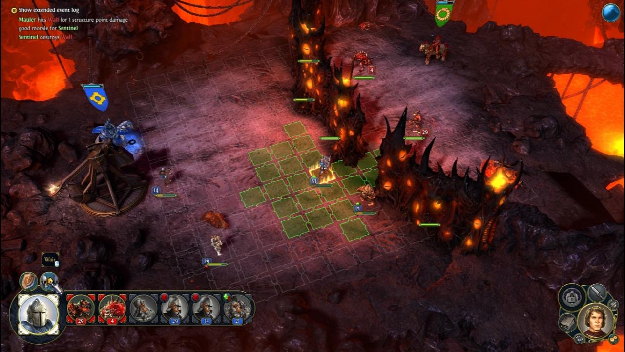 [13/07/2011] Die Kampfansicht in Might & Magic: Heroes 6 ist frei zoom- und drehbar. Eine Besonderheit ist, dass Bodentruppen Verteidigungswälle attackieren können.