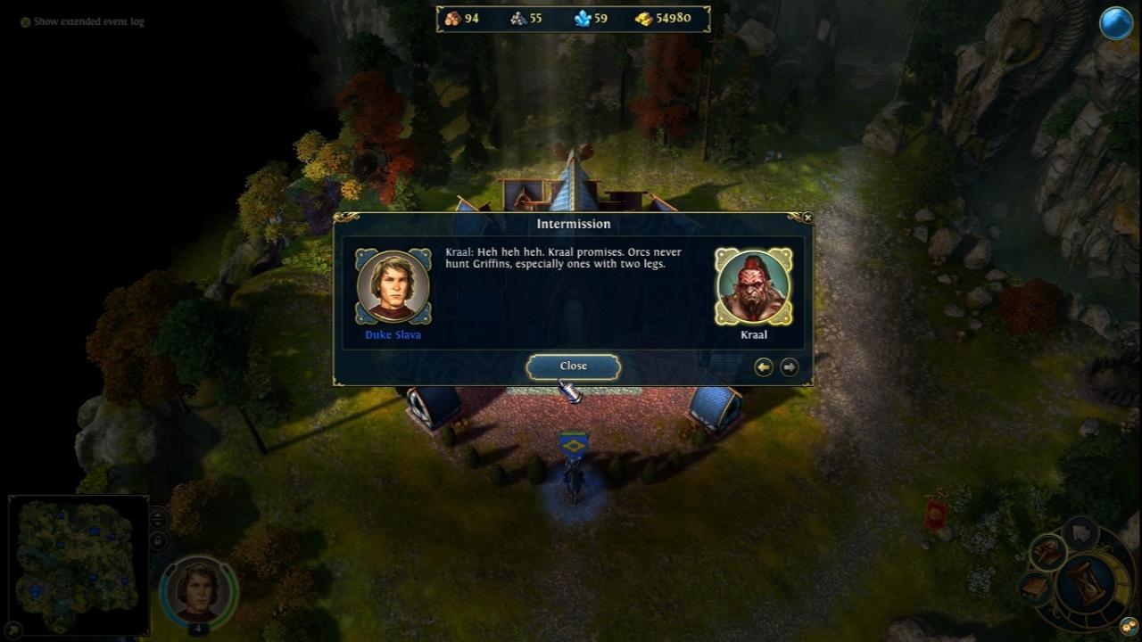 [13/07/2011] Die Story der fünf Kampagnen von Might & Magic: Heroes 6 wird nicht ausschließlich durch Zwischensequenzen erzählt. Einfache Texteinblendungen samt Sprachausgabe treiben die Handlung ebenso voran.