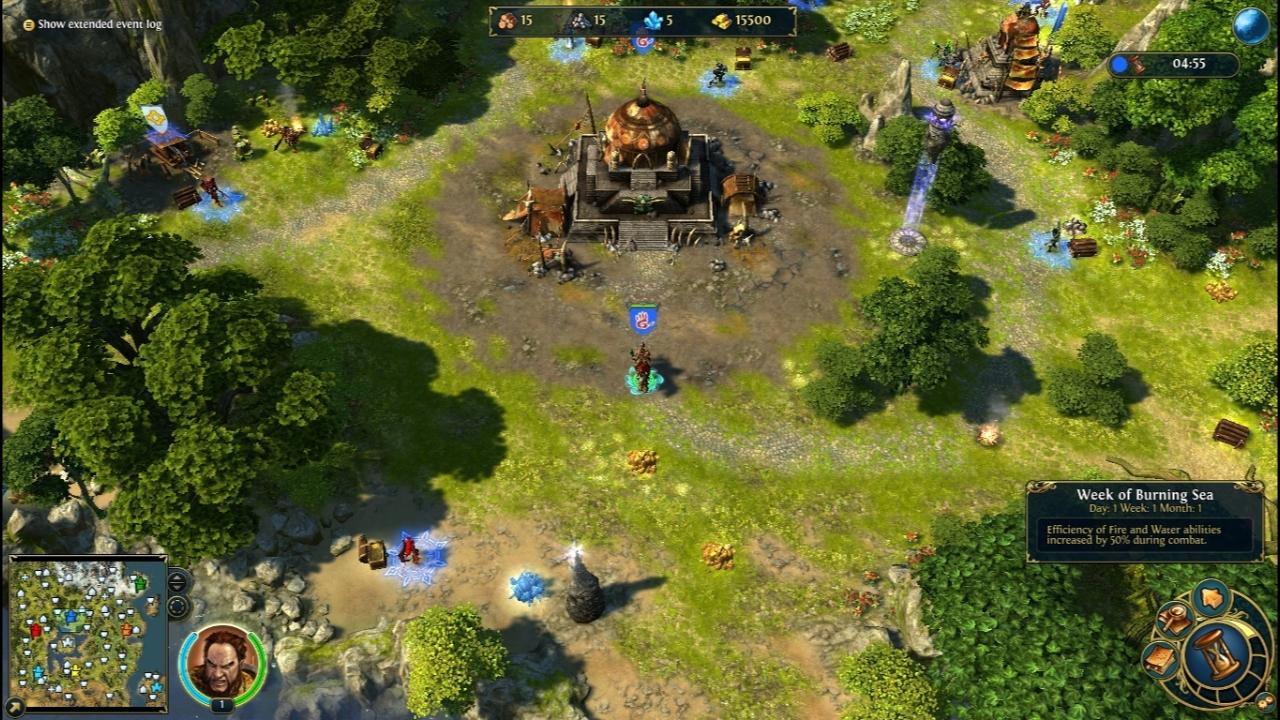 [13/07/2011] Vor allem zum Start einer Mehrspielerpartie strotzt die Oberflächenwelt von Might & Magic: Heroes 6 vor einnehmbaren Minen und feindlichen NSCs. Allerdings gibt es nur drei Ressourcen-Typen einzusammeln.