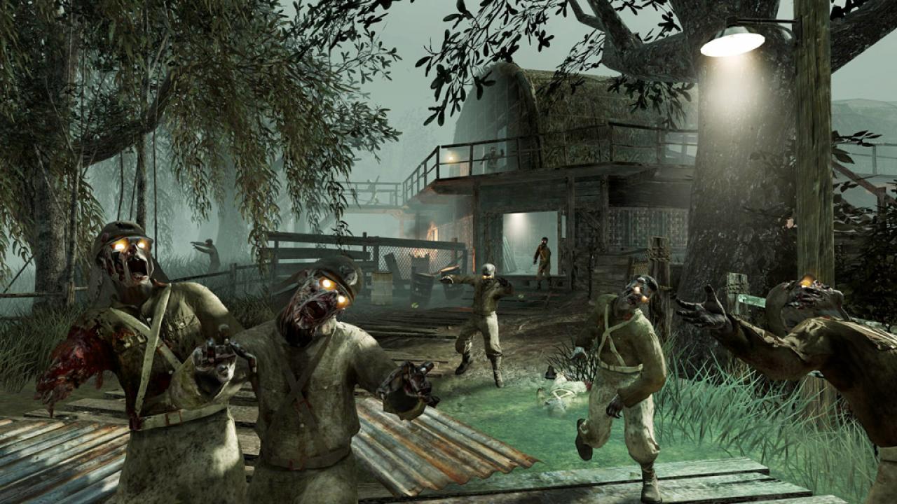 [04/08/2011] Call of Duty - Black Ops 9: Die Zombies sind zurück! Und diesmal sind sie noch dümmer als zuvor! Sie fallen Treppen hinab und beißen sich selbst in den Arm! Mehr Realismus als je zuvor mit einer Singleplayer-Kampagne, die sich jetzt sogar in unter einer halben Stunde durchspielen lässt! Das lässt sogar Homefront alt aussehen! (Bild: Resurrection)