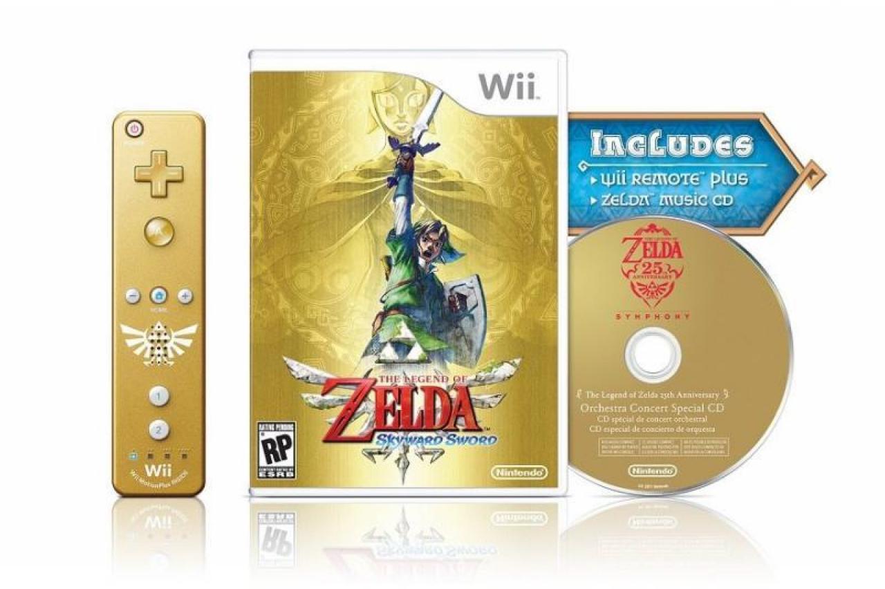[30/08/2011] Zelda: Skyward Sword - Limited Edition - Besonders Wii-Besitzer, die bisher kein Wii MotionPlus besitzen, sollten zur Limited Edition von Skyward Sword greifen. Es gibt eine schicke goldene Fernbedienung mit Wii MotionPlus sowie eine Soundtrack CD.