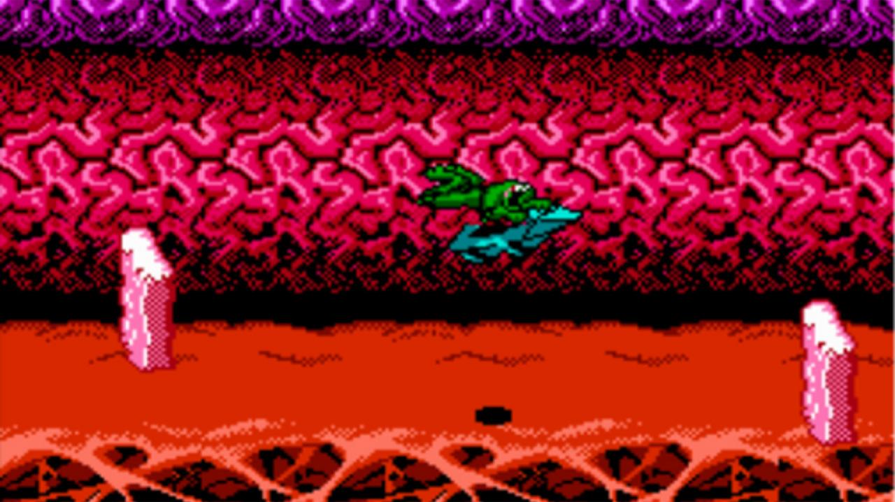 [21/09/2011] Battletoads (NES) - Keine Speichermöglichkeit oder gar ein Passwortsystem und nur drei mickrige Leben: Entwickler Rare meint es offensichtlich nicht gut mit den Spielern. Unter diesen Bedienungen ist es unheimlich schwer bis zum Abspann zu gelangen. Noch fieser ist der Koop-Modus, da man hier seinen Partner 