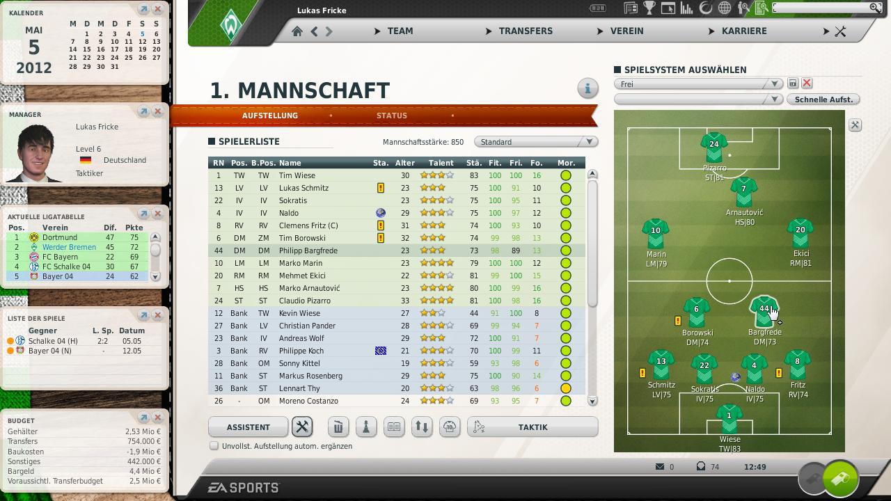 [11/10/2011] Fussball Manager 12 im Test: Wie gut ist der neue Fussball Manager dieses Jahr? (1)