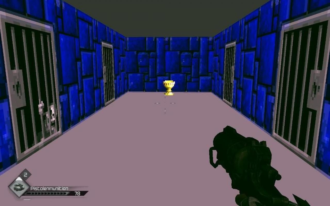 [11/10/2011] In Rage könnt ihr ein Wolfenstein-Zimmer, inklusive einer Trophäe aus dem Shooter-Klassiker, finden. Der scharfe Kontrast zwischen dem HD- und dem Retro-Spiel aus den Anfangstagen der First-Person-Shooter sticht hier besonders ins Auge. Mit solchen kleinen Aufmerksamkeiten werden jahrelange Zocker gerne belohnt.