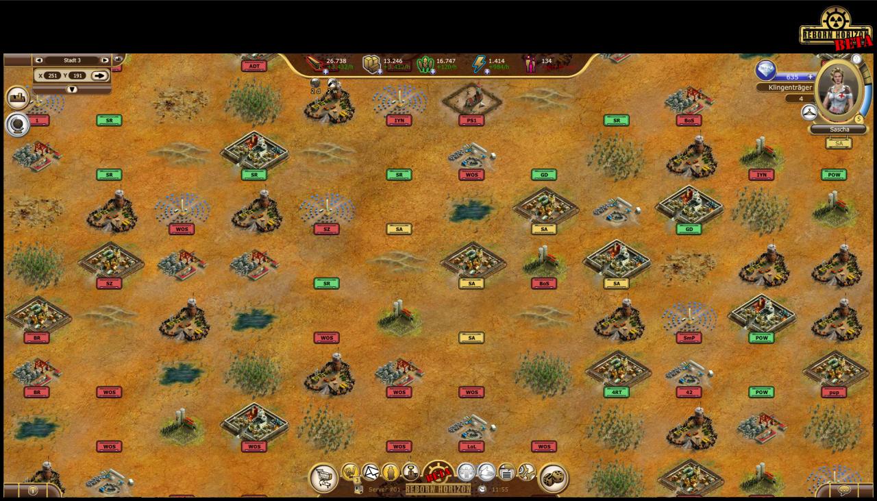 [26/10/2011] Reborn Horizon: Einsteiger-Tipps zum neuen Browserspiel, das in einer postapokalyptischen Endzeit spielt. (8)