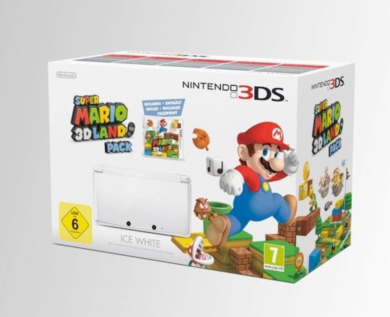 [25/10/2011] Nintendo 3DS mit Super Mario 3D Land - Das Nintendo 3DS-Bundle bietet das neue Hüpf-Abenteuer Super Mario 3D Land sowie die Nintendo 3DS-Konsole in der Farbe 